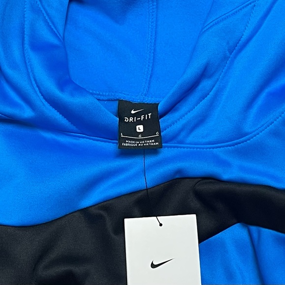 New Large Nike Blue Loose Fit Blue Black Hoodie Sweatshirt - Picture 6 of 6